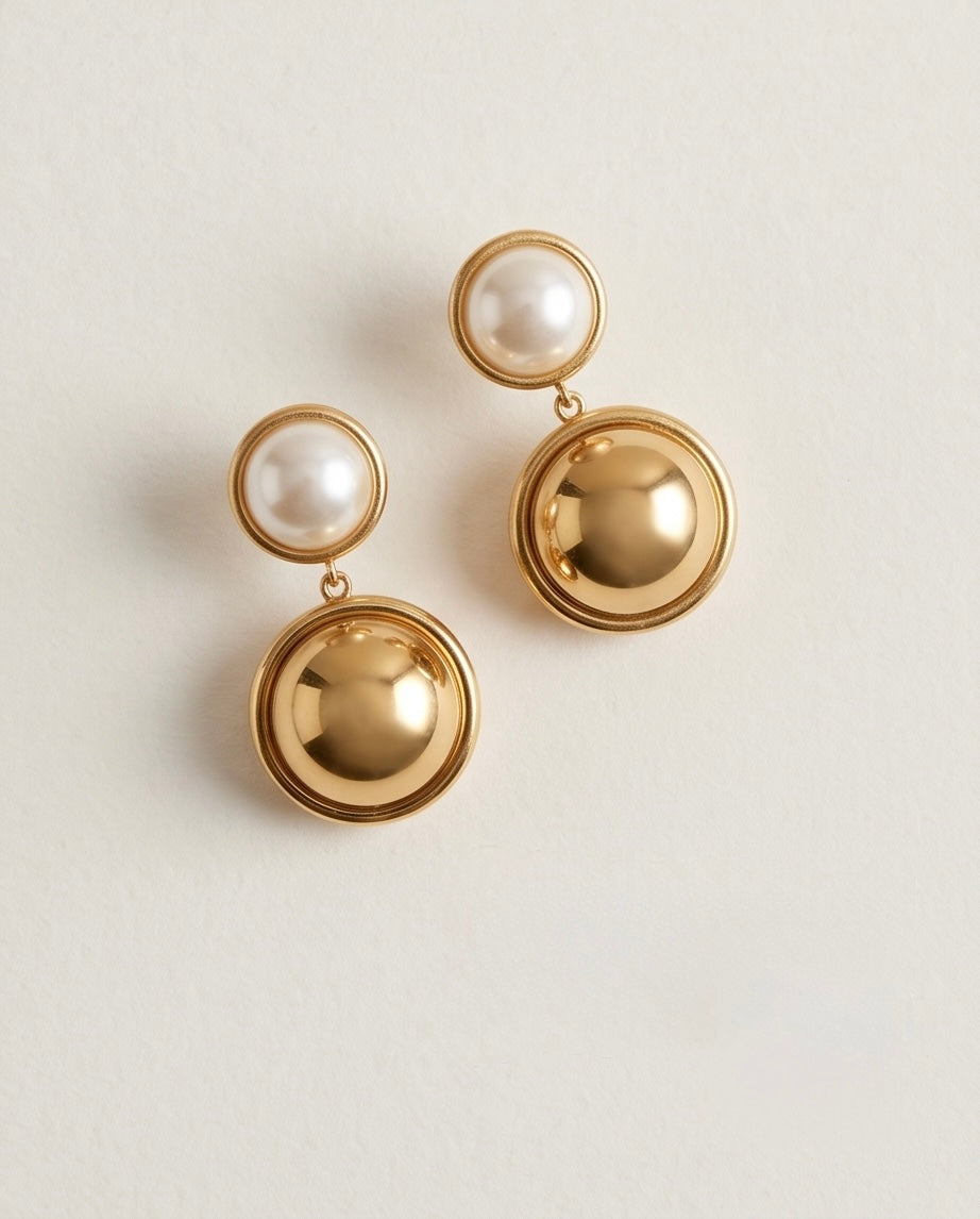 Boucles Médaillon nacré